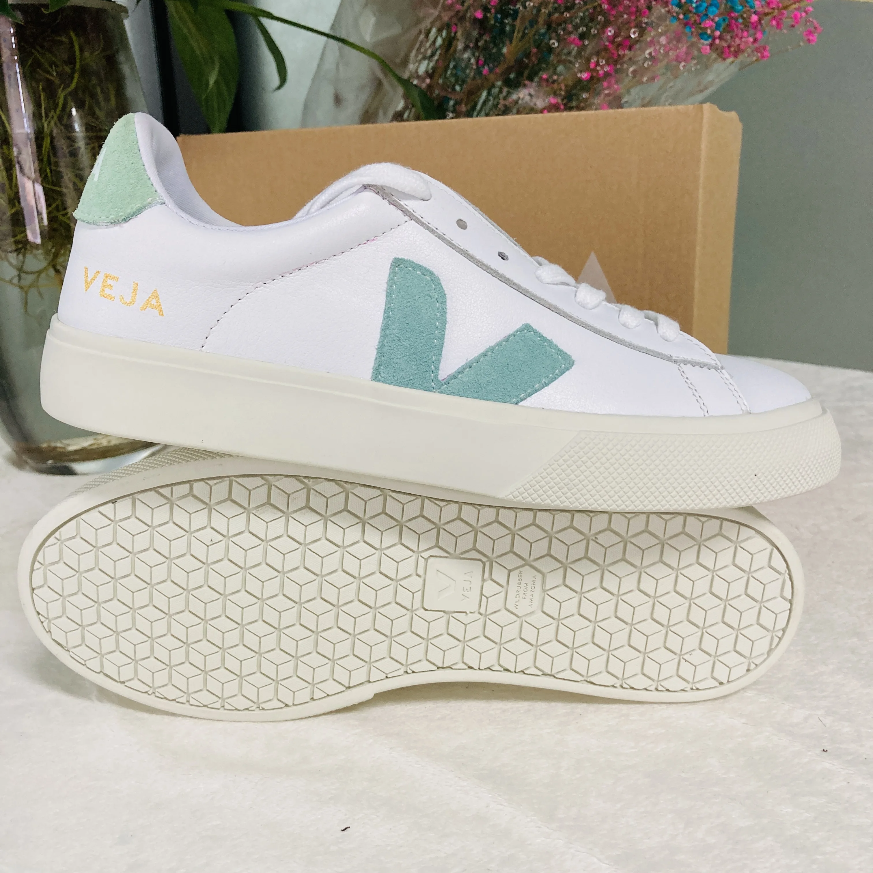 

2021 Original VEJA Sneakers Women's Veja Campo Leather White Shoes Men's Casual Sneakers Leather Multi-Color All-Match Size35-45