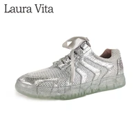 laura vita 2020 new vulcanized shoes women sneaker women transparent thick heel mesh knitting women shoes hocimalo 01