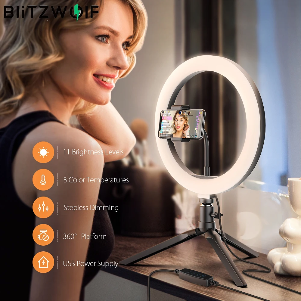 26см правый свет штатив селфи фары со светодиодными кольцами лампы Youtube Tik Tok Ringlight