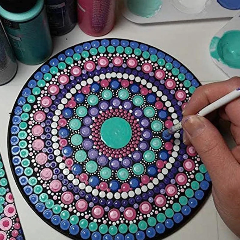 Набор для рисования камней в горошек 1 набор|Инструменты изготовления керамики| |