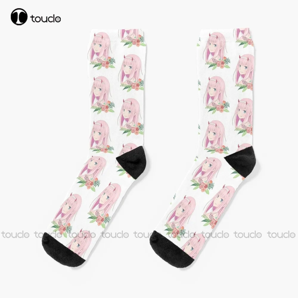 

Zero Two Darling in the Franxx Socks workout socks women Personalized Custom Unisex Adult Teen youth Socks 360° digital print