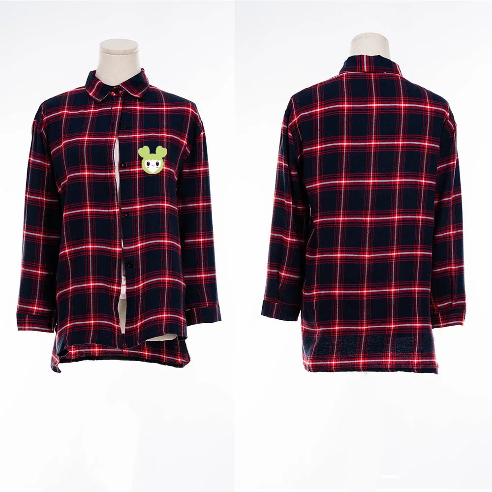 Kpop Twice для женщин весна осень свежий плед верхняя одежда с длинным рукавом