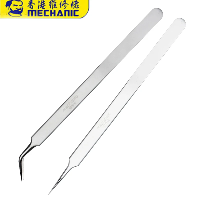 

10 шт. механик точность удлинение утолщенный Пинцет Aak Aaa рот пинцет изогнутый рот длинный зажим красочные высокой точности