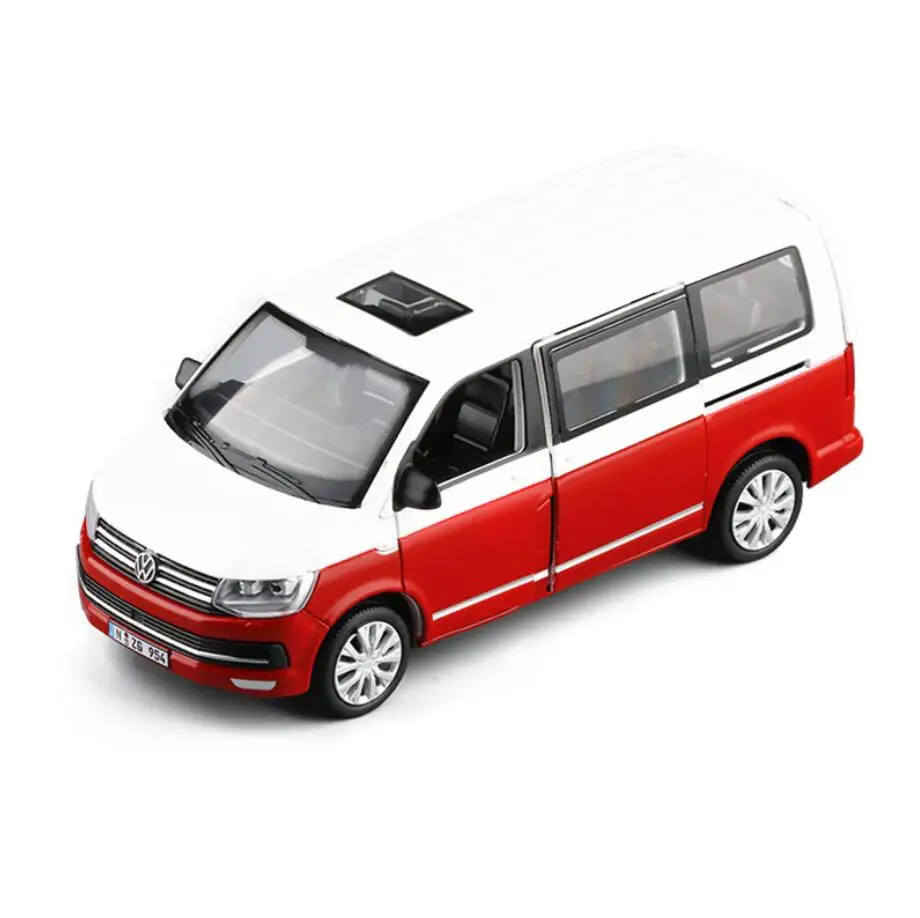 Коллекционная модель автомобиля Т6 Van с подсветильник кой и звуком 1/32 разные