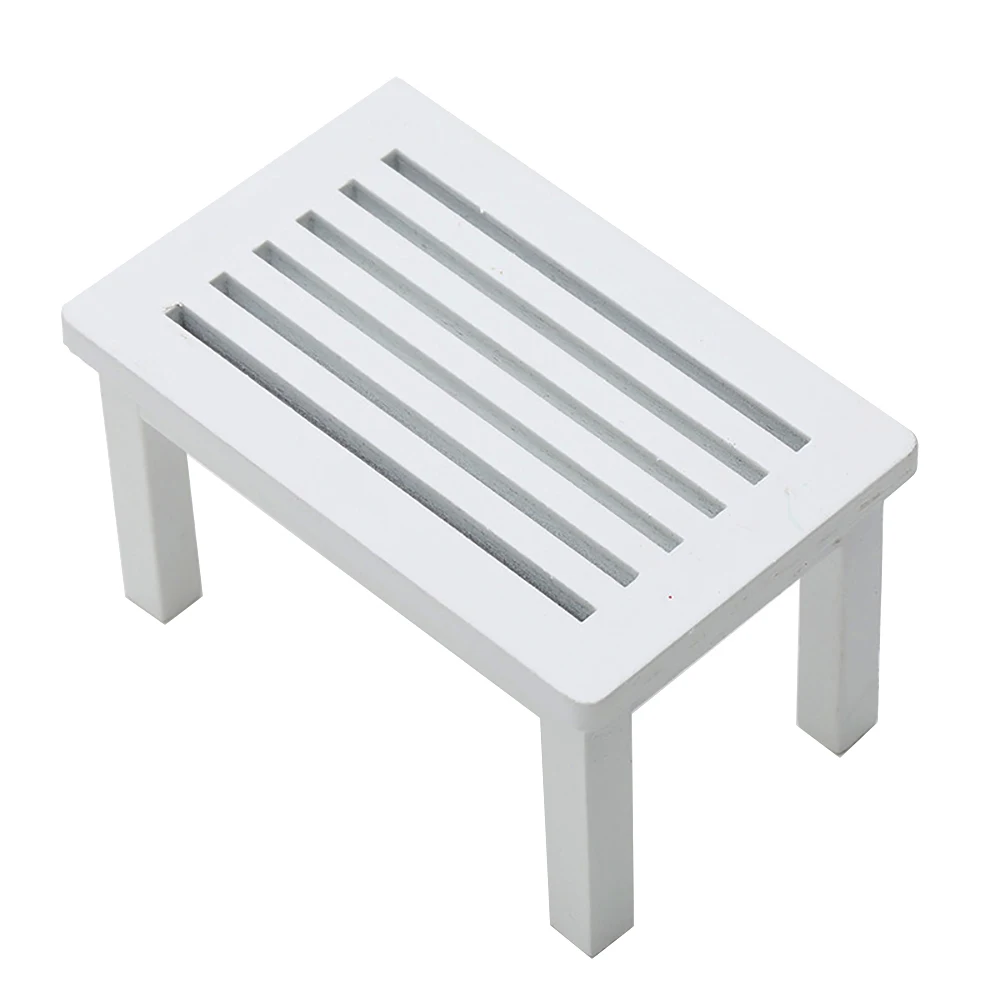 

1/12 Dollhouse Miniature Accessories Mini Wooden Hollowed Coffee Tea Table Simulation Furniture Desk Model Toy Doll House Decor