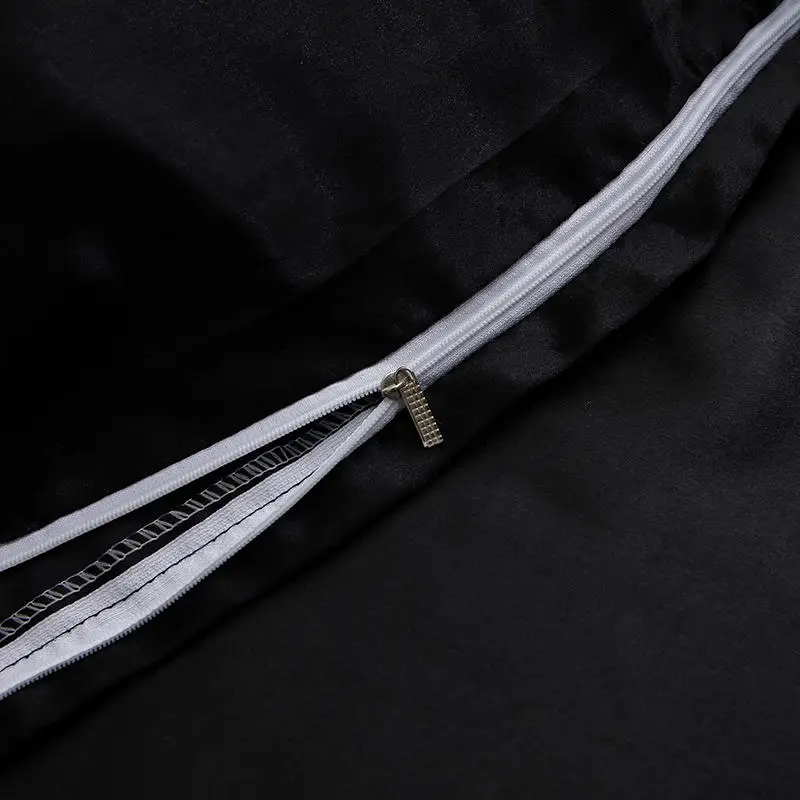 Черные комплекты постельного белья Королевский двойной размер PLA холодное