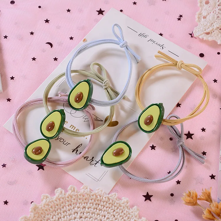 Модный маленький свежий браслет цепочка для волос с авокадо девушек