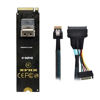 ngff u 2 u2 sff 8639 nvme pcie ssd cable and ngff m key nvme to sff 8654 slimline sas card adapter for mainboard ssd