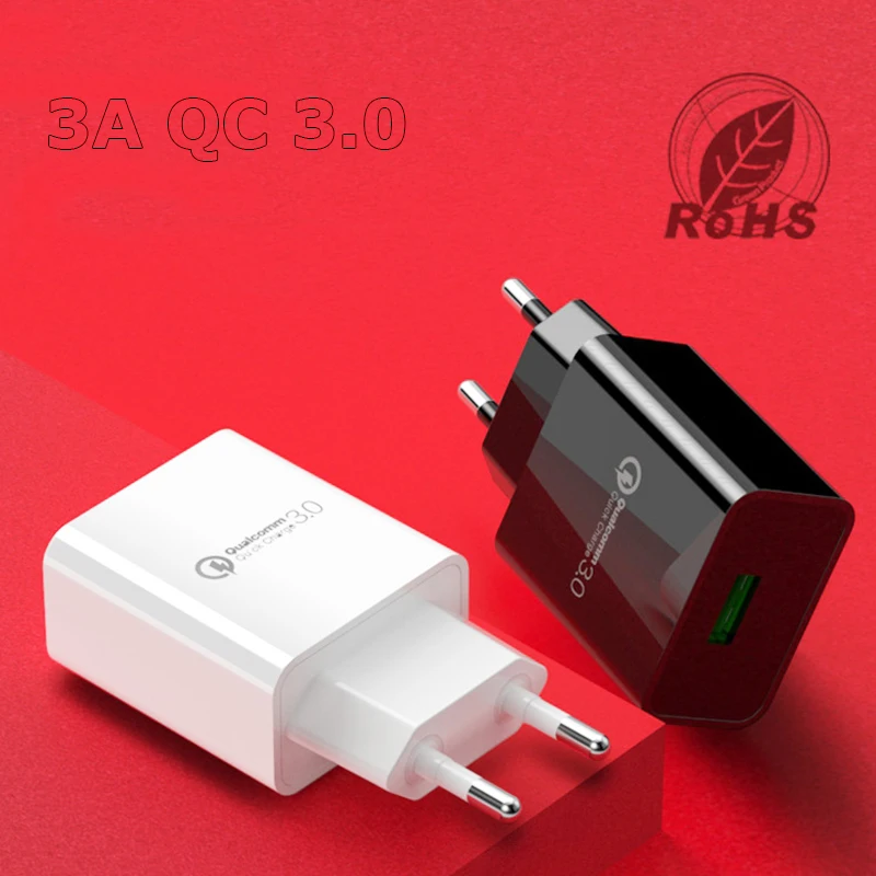 Универсальный 3A Quick Charge 3 0 зарядное устройство USB ЕС плагин для настенного