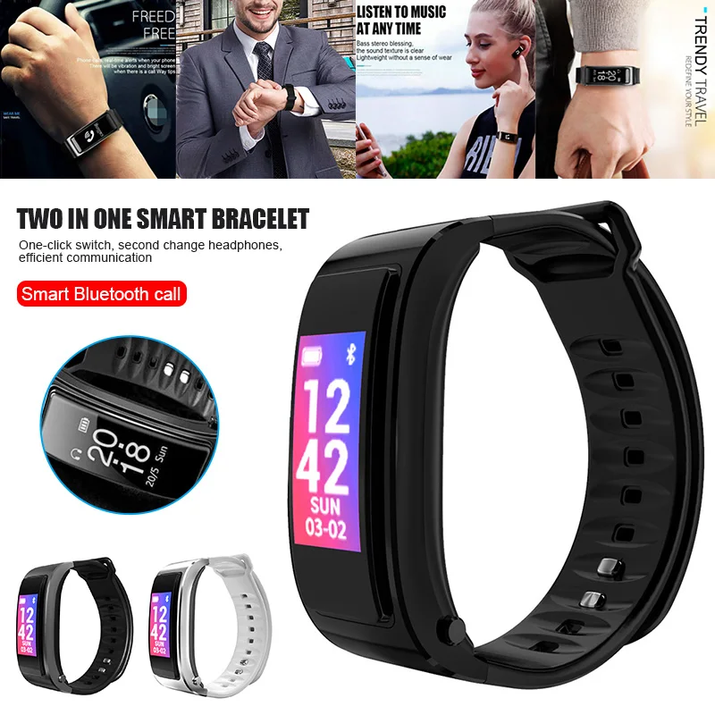 

Smart Bracelet Wireless Communication Sport Step Counting Heart Rate Sleep Record UY8