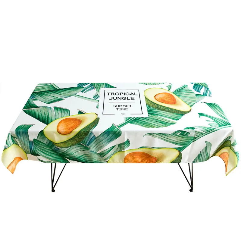 

Simple Avocado Waterproof Tablecloth Fabric Cotton Linen Tablecloth Thick Rectangular Tablecloth manteles de mesa redonda