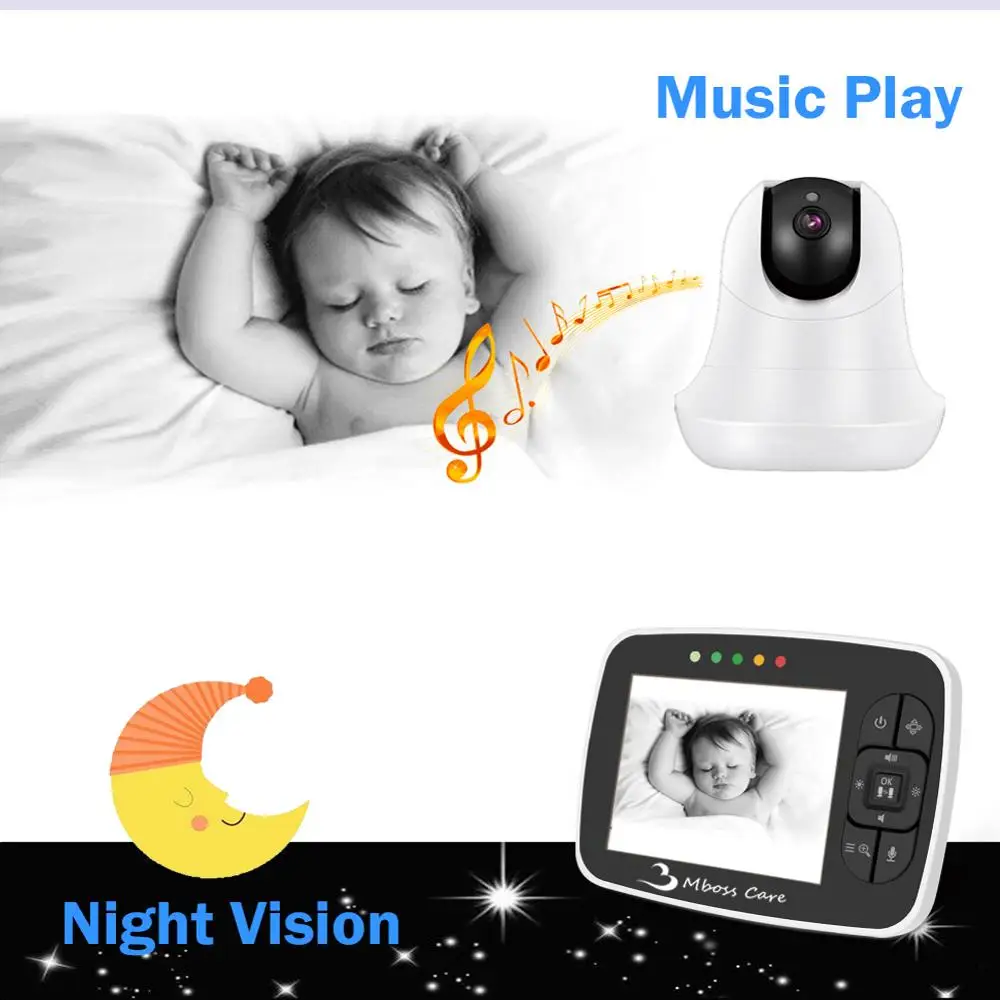 Беспроводная видеоняня с функцией ночного видения 3 5 дюйма|Радионяни| |