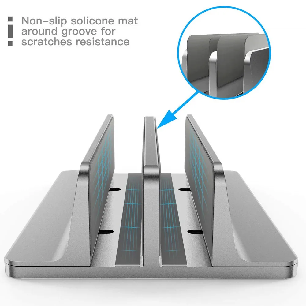 Вертикальная подставка для ноутбука и планшета Macbook Air Pro 13 15 алюминиевая двойная