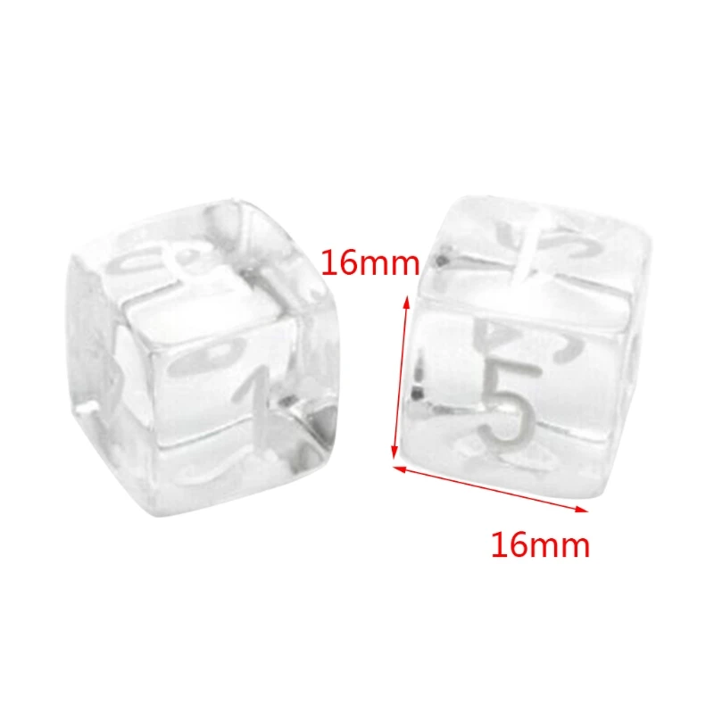 

16mm Acrylic Dice Game Props Educational Toys Club/Party/Family Games Accessory