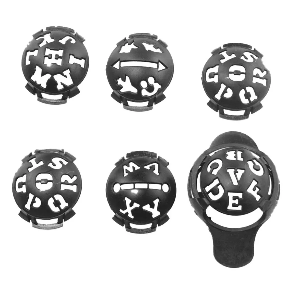 

6pcs/set Plastic Alphabet Golf Ball Line Liner Marker Pen Drawing Alignment Marks Tool Set Equipment Accessories