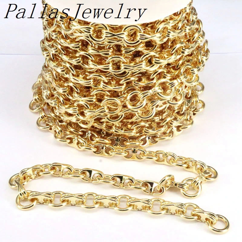 

Новинка, 3 метра, золотистая круглая кабельная цепь, крупные Крупные круглые цепи для рукоделия, материалы для изготовления ювелирных изделий
