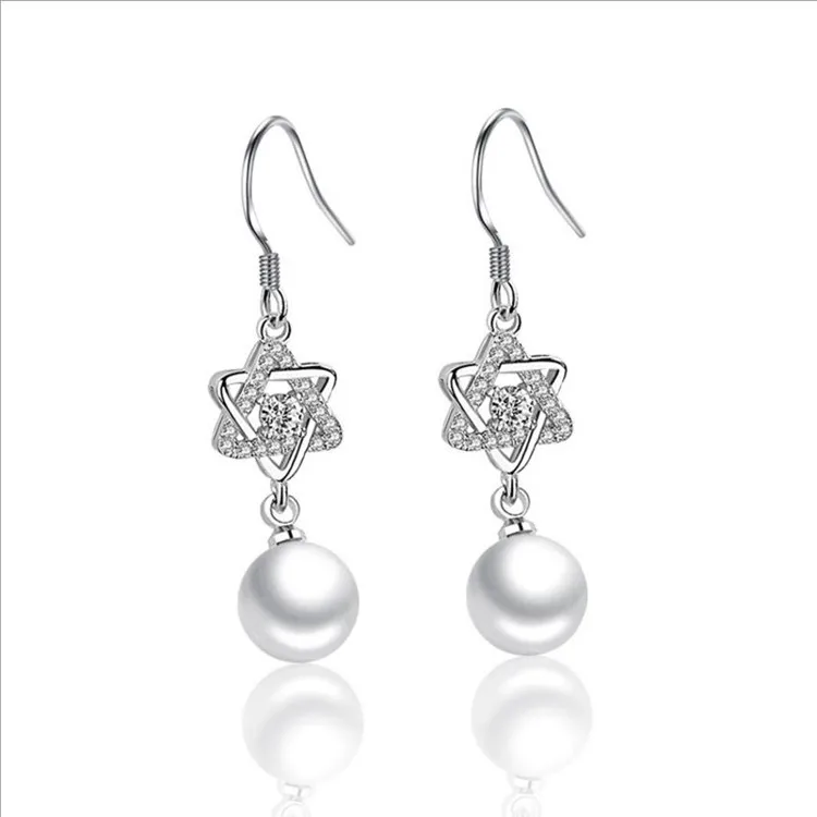 Модные женские серьги из стерлингового серебра 925 пробы ювелирные изделия