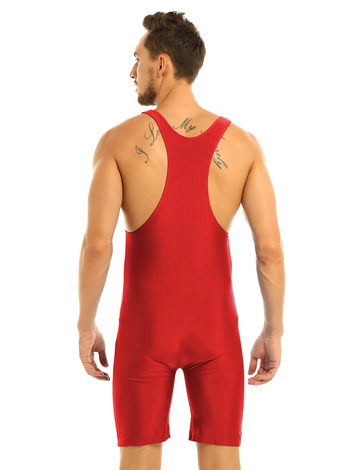 Боди мужское цельнокроеное без рукавов модифицированный комбинезон для борьбы