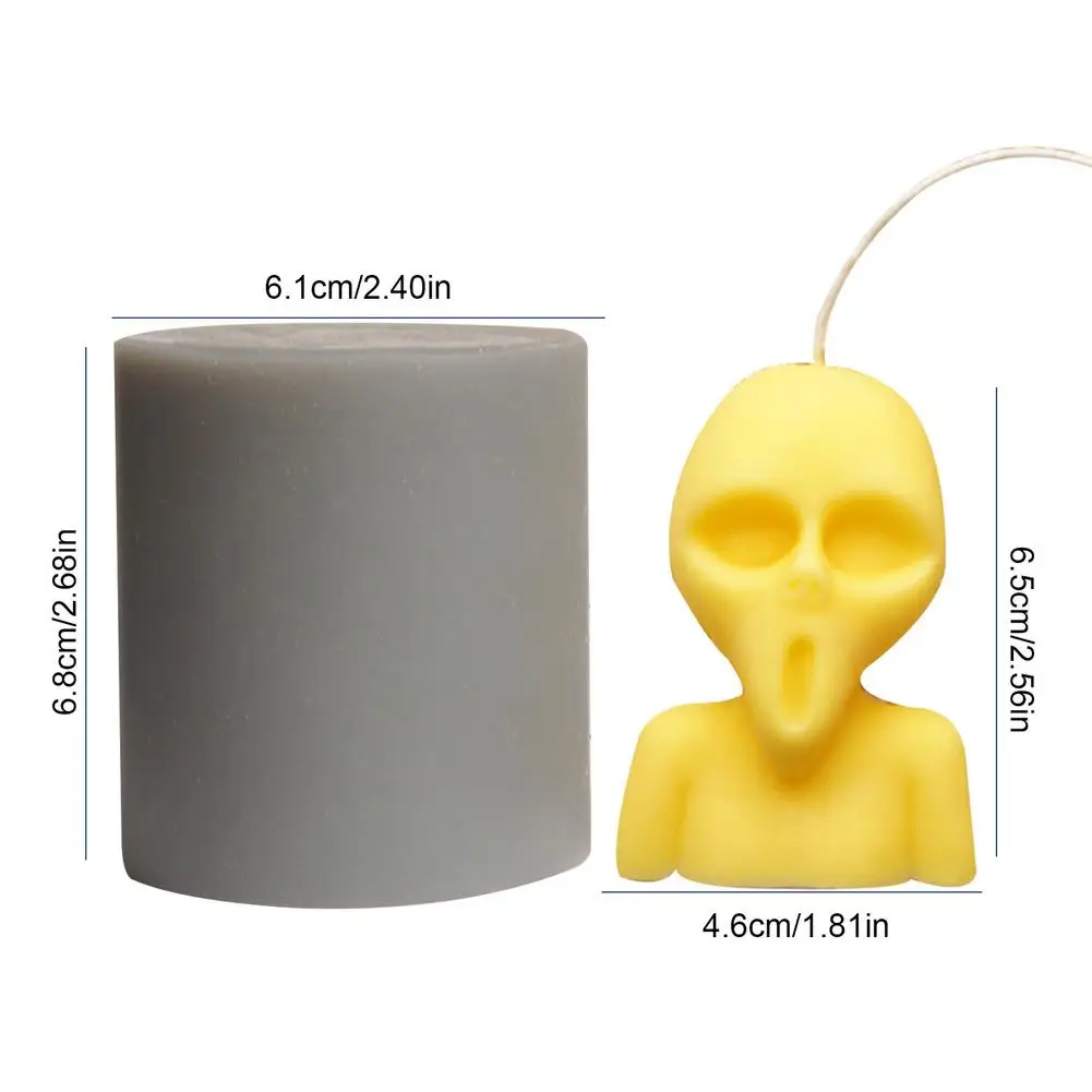Силиконовая форма в виде черепа свечи для Ароматических Свечей на Хэллоуин Пасху