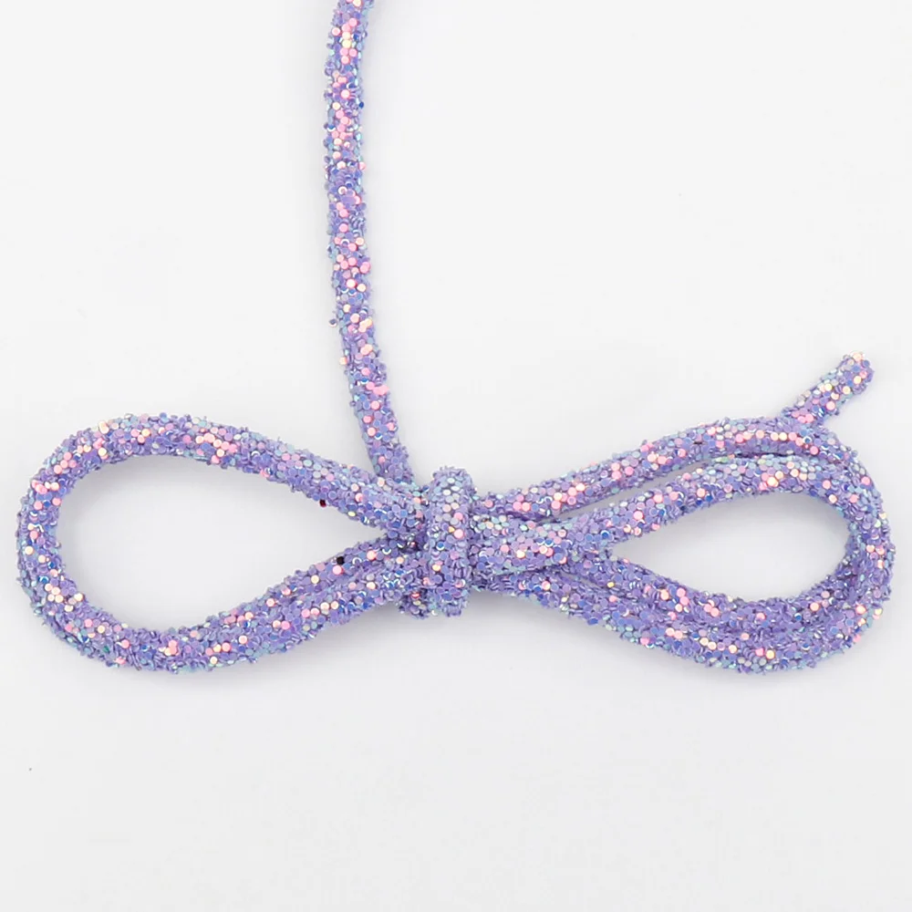 purple IBOWS 2 метра 4 мм Блестящий тюбик с блестками для одежды, обуви, аксессуаров, ювелирных изделий, браслетов ручной работы - Цвет: purple