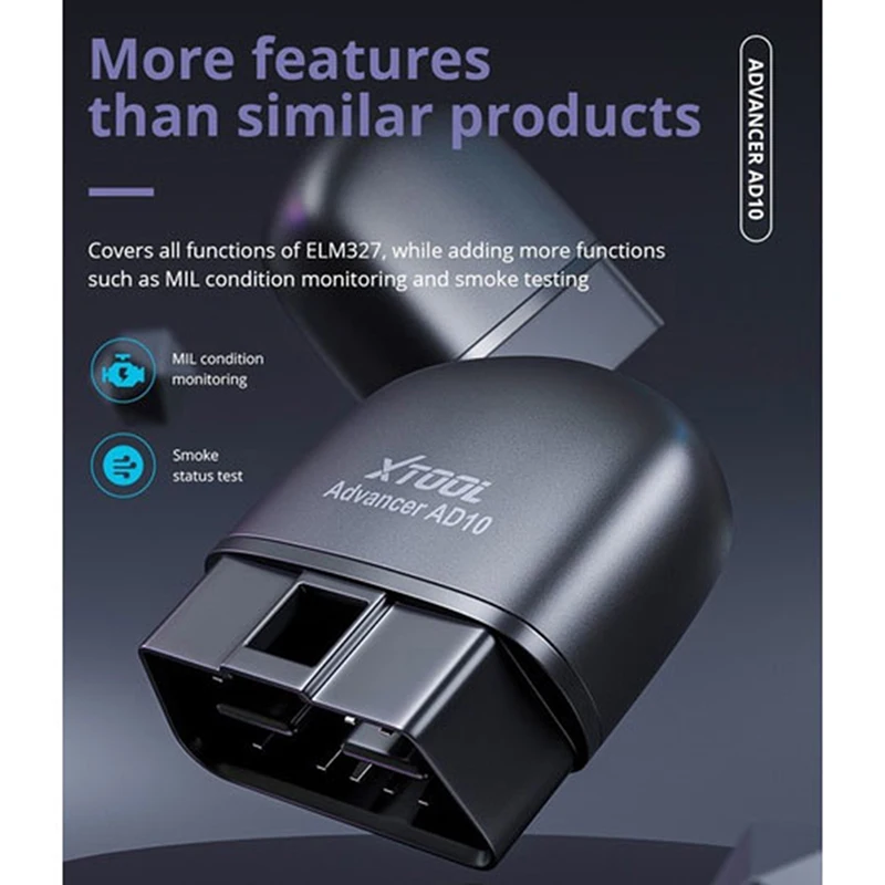 Диагностический сканер XTOOL AD10 OBD2 Bluetooth ELM327 считыватель кодов двигателя HUD Head| |