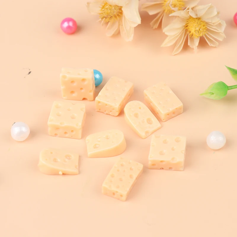 

10Pcs Mini Cheeses For 1/12 Scale Dollhouse Simulation Miniature Kitchen Food
