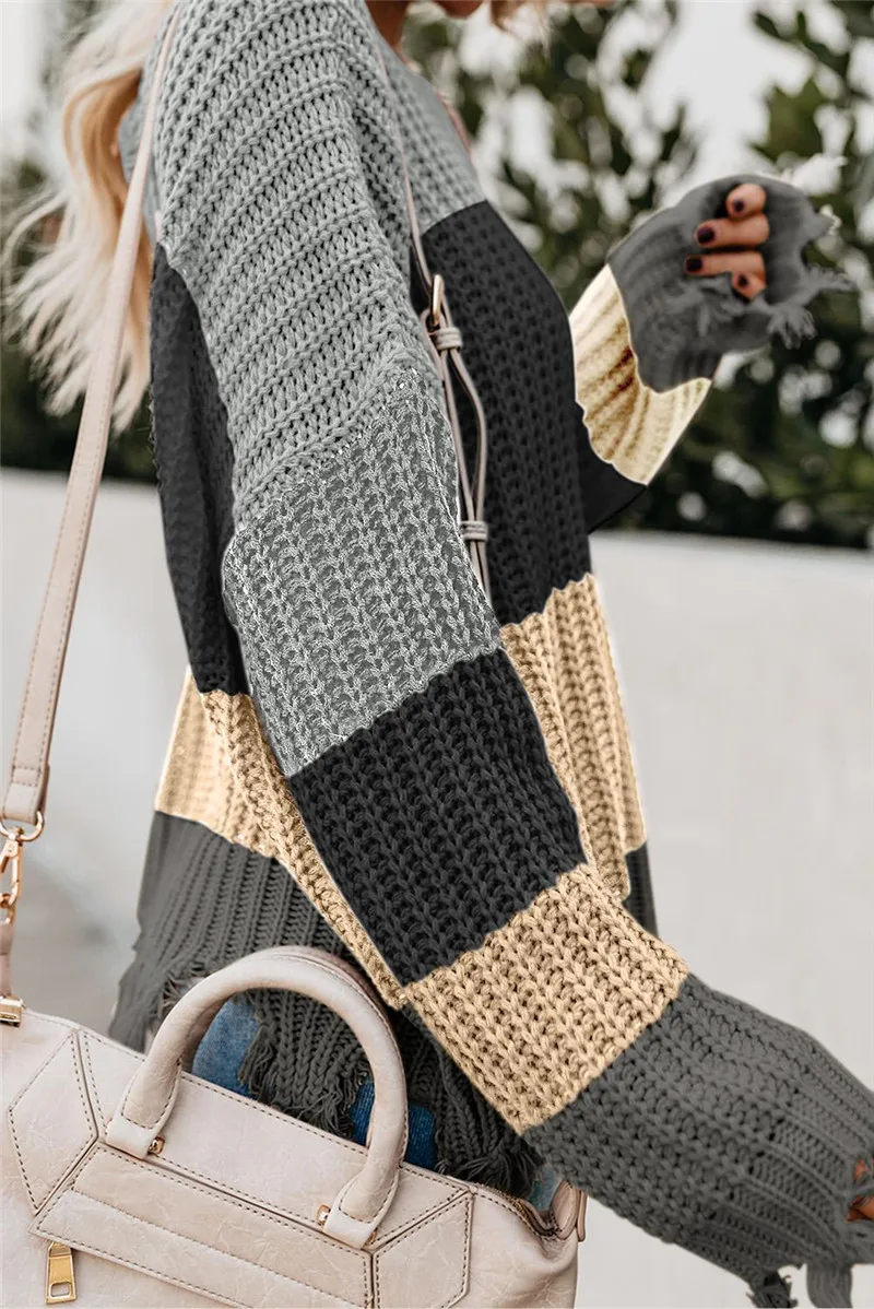 Женский повседневный пуловер с длинным рукавом свободный джемпер в стиле