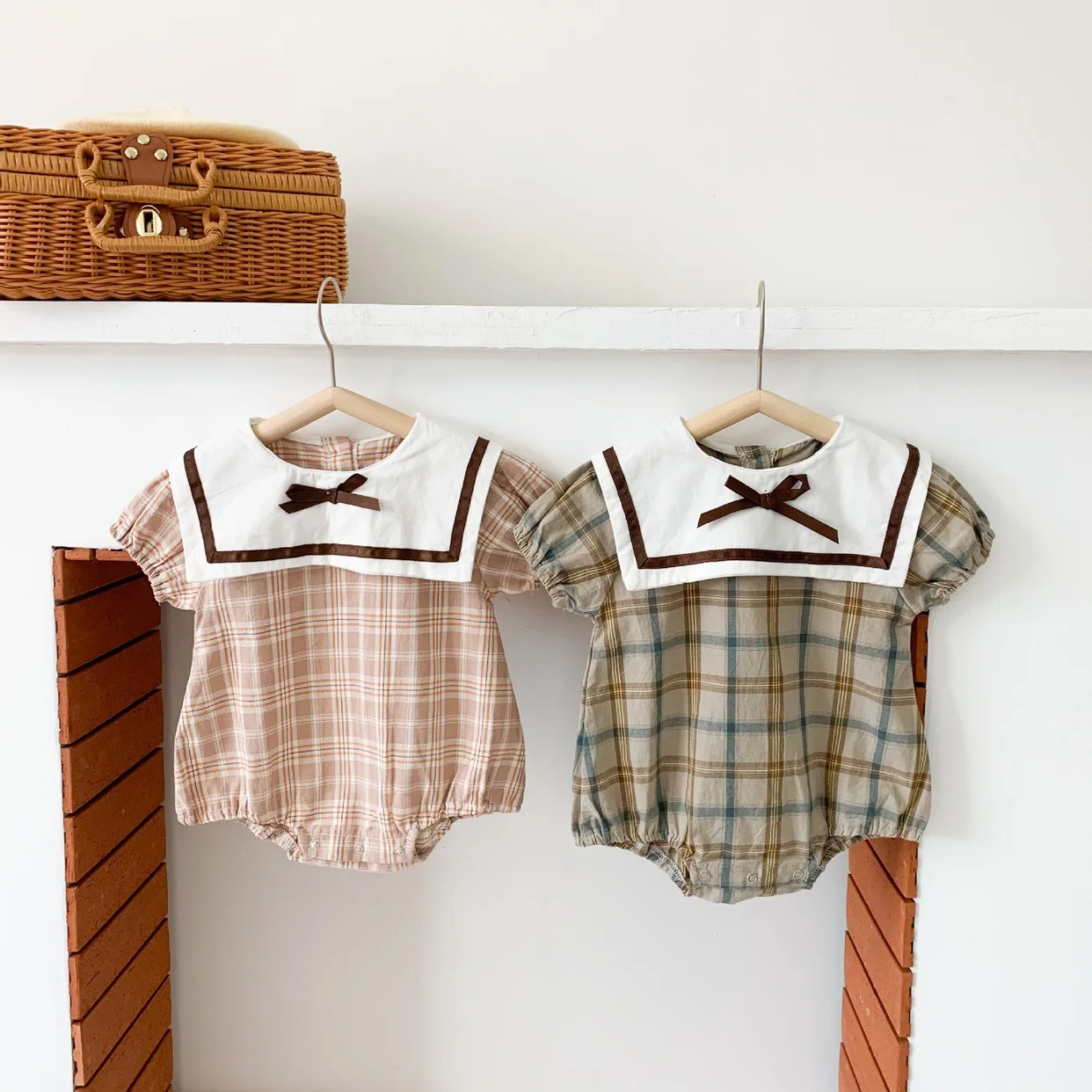 

Комбинезон для новорожденных мальчиков, с коротким рукавом и воротником-лодочкой