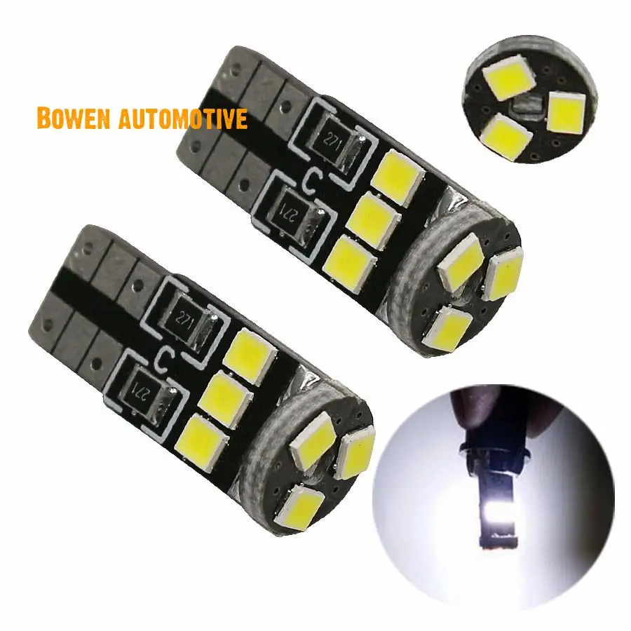 

2 шт., автомобильная светодиодная лампа T10 9smd-2835