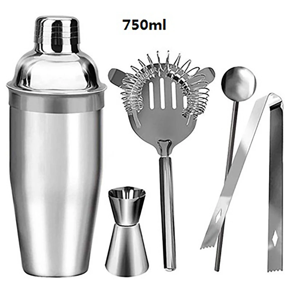 

Stainless Steel Cocktail Shaker 550ml/750ml Wine Cocktail Martini Boston Shaker Mixer For Party Bartender Tools Bar Accessories