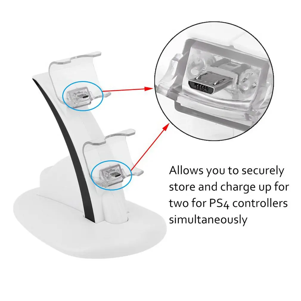 Новый светодиодный двойной зарядка через USB Зарядное устройство Док станция