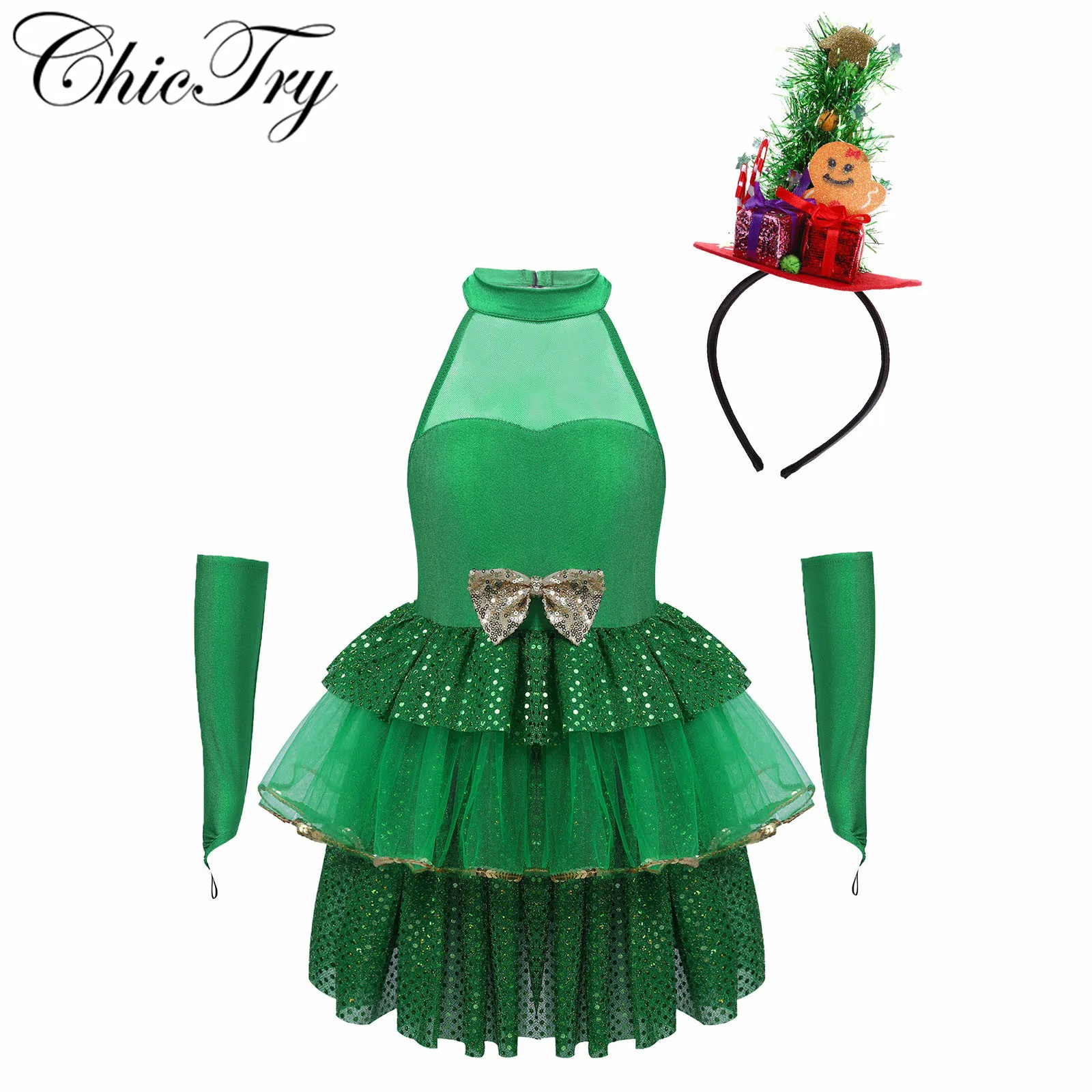Рождественское платье с изображением эльфа для маленьких девочек костюм Санта