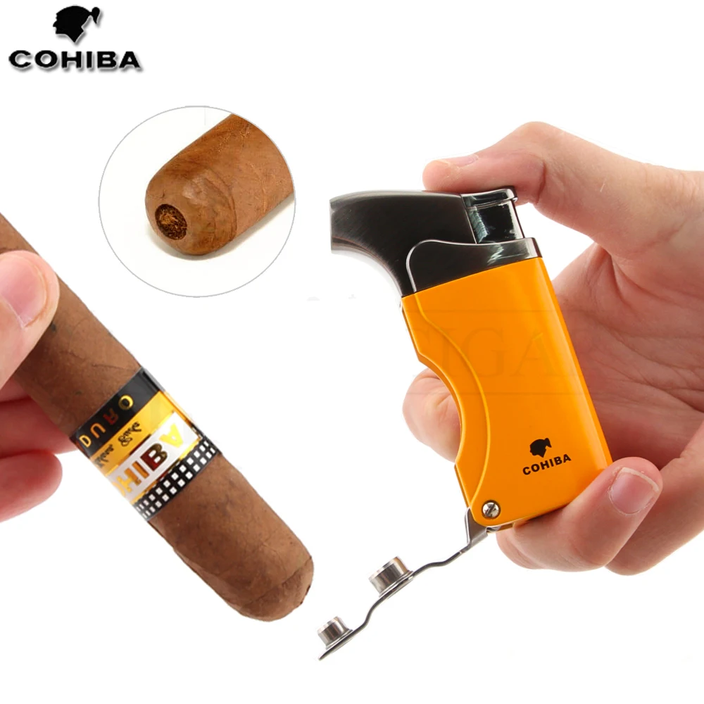 Набор аксессуаров для зажигалки сигар COHIBA газовая горелка зажигалка W/ Punch острый