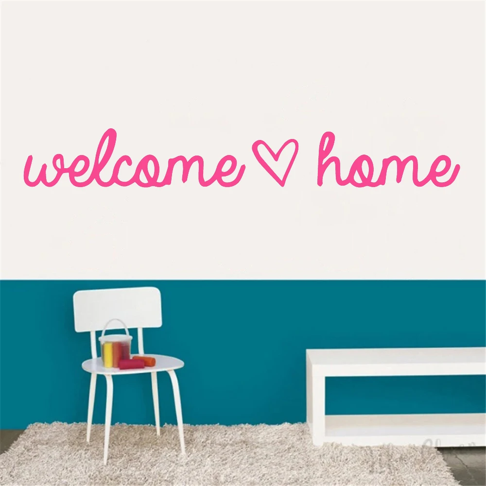 

Welcome Home Phrase Wall Decals Removable Vinyl Wallpaper For Livingroom House Decoration Poster Bedroom Stickers HJ0344