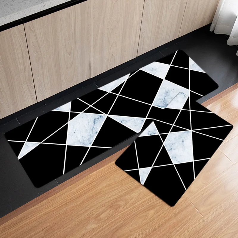 Мраморные кухонные ковры ПВХ кожаные коврики большие напольные для спальни
