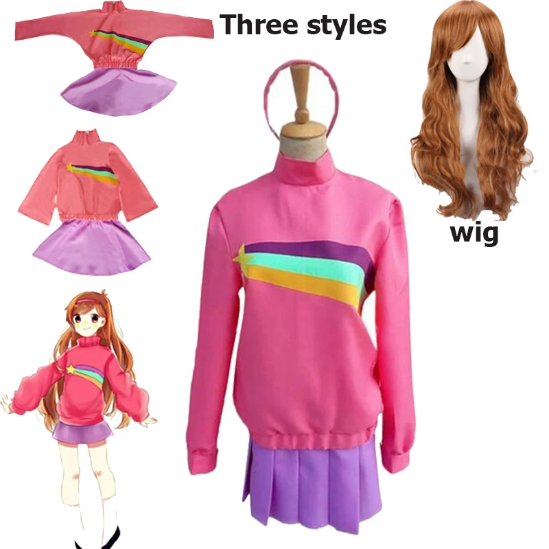 2019 Гравити Фолз Мэйбл Пайнс Косплей Костюм для взрослых женщин Хэллоуин