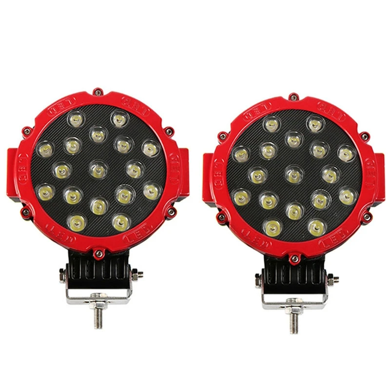 2 шт 7 дюймов светодиодный внедорожный Pod свет бар 51 Вт LED Spot light бампер фар дальнего