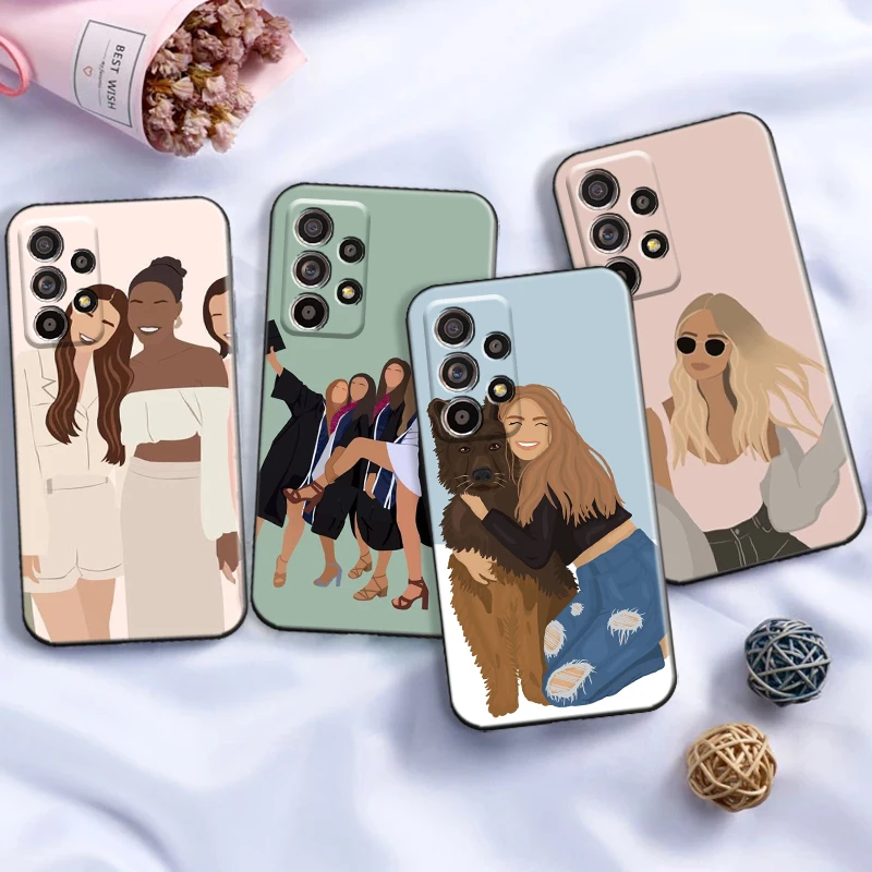 

Girls fashion For Samsung Galaxy A52 A11 A21S A31 A32 4G A32 5G Samsung Galaxy A41 A42 A51 A71 Funda Back Cover Soft TPU
