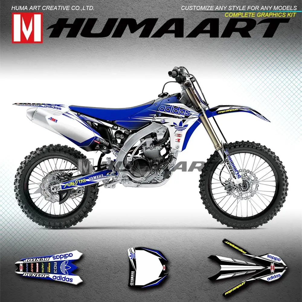 HUMAART MX графика наклейки для мотокросса на заказ наклейка комплект Yamaha YZ450F YZF450 YZF 450