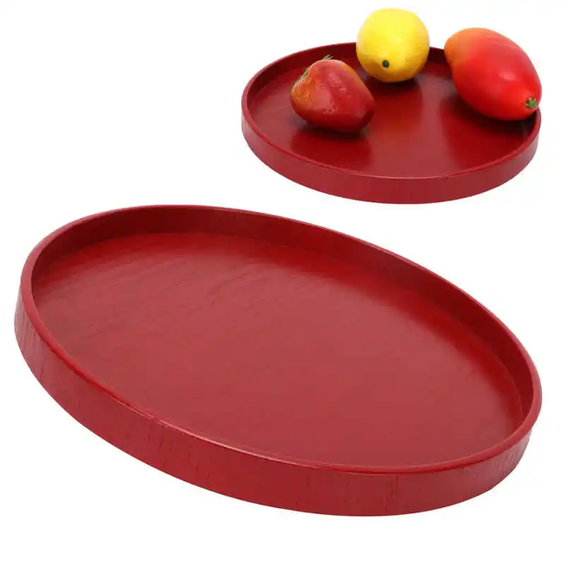 Сервировочный поднос деревянная тарелка круглые подносы для еды ресторана кафе