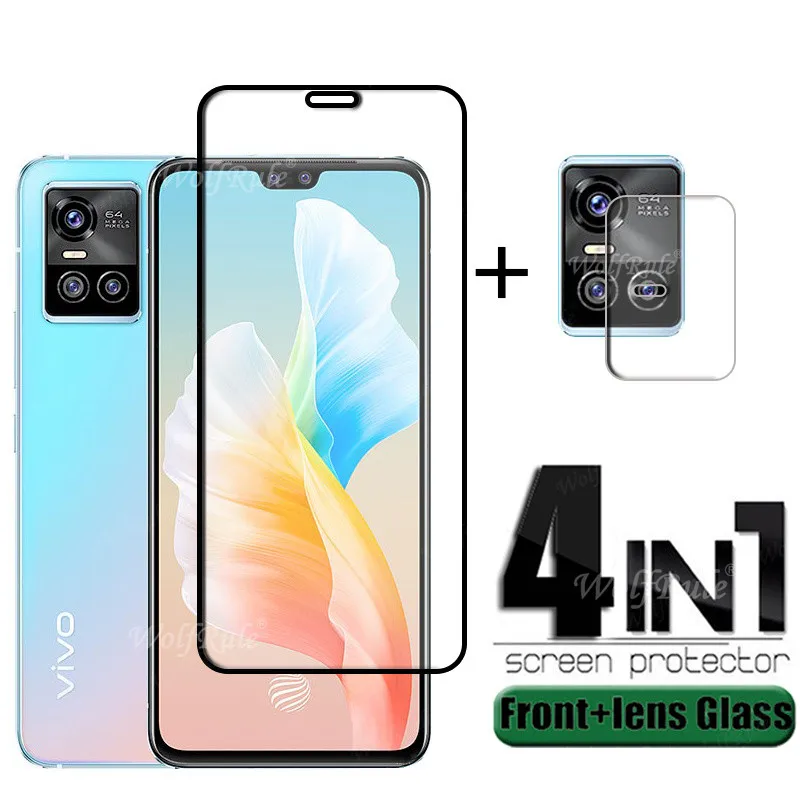 

4-in-1 For Vivo S10 Pro Glass For ViVo S10 Pro Tempered Glass Full Cover Protective Screen Protector For Vivo S10 Pro Lens Glass