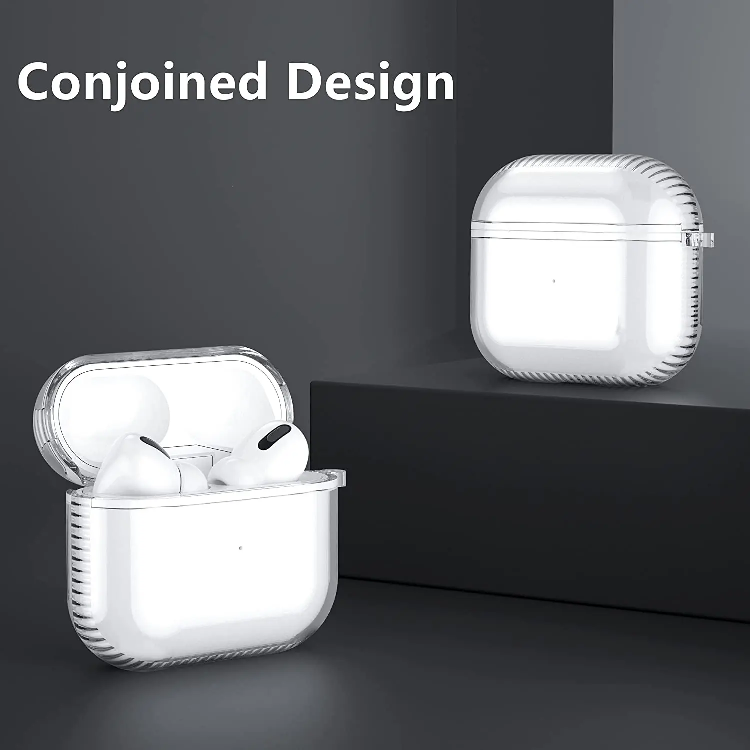 

For Airpods 3 Clear case Soft Portable Scratch-Resistant Durable Protective Wireless Charging Cover with Keychain For Air Pods