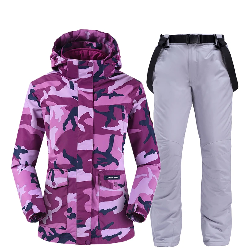 

Detachable Ski jackets and pants women ski suit snowboarding kits very warm windproof waterproof winter outdoor clothing