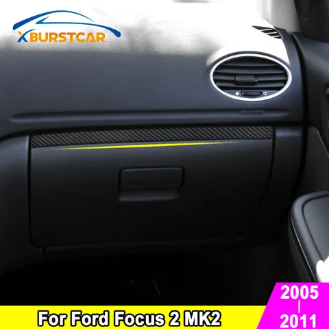 Xburstcar для Ford Focus 2 MK2 2005 - 2011 LHD ABS интерьер хранения перчаточный ящик украшения отделка наклейка аксессуары