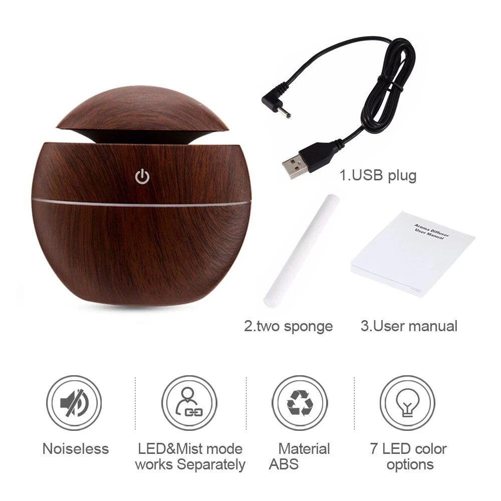 

130ml Best Small Wood Fragrance USB Portable Mini Humidifier Diffuser