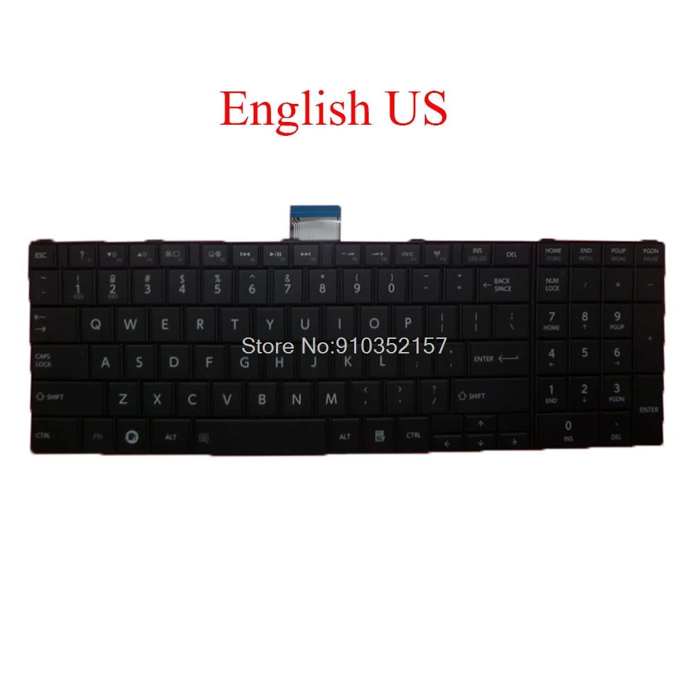 

US UK FR Keyboard For Toshiba For Satellite C850 C855D C850D C855 C870 C870D C875 C875D L875D English United Kingdom French new