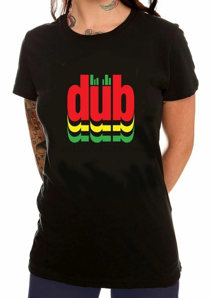 Dub Reggae Logo Женская футболка-Раста Боб Марли растафариан (1) | Мужская одежда