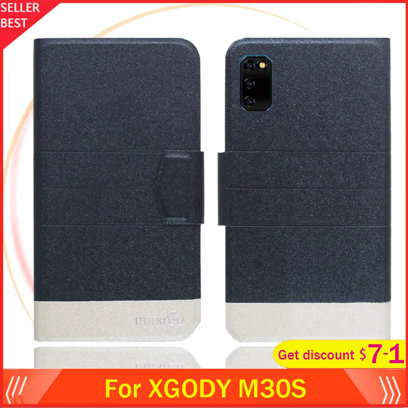 Чехол XGODY M30S с откидной крышкой ультратонкий кожаный эксклюзивный чехол для