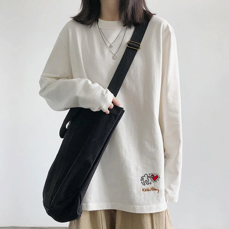 

oversize t shirtLong Sleeve T-shirt Spring and Autumn Korean Style Casual Loose Toptee shirt women