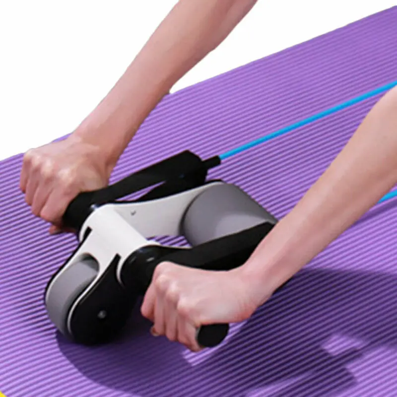 Ab ролик с двойными колесами для пресса на животе фитнеса тренажерного зала